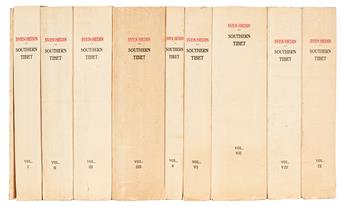 HEDIN, SVEN; et al. Southern Tibet.  13 vols., including prospectus.  1916-22